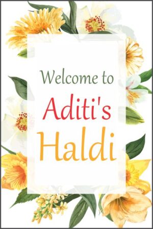 Haldi Ceremony Welcome Board