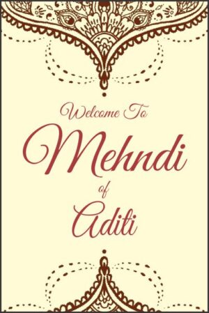 Elegant Mehndi Welcome Sign