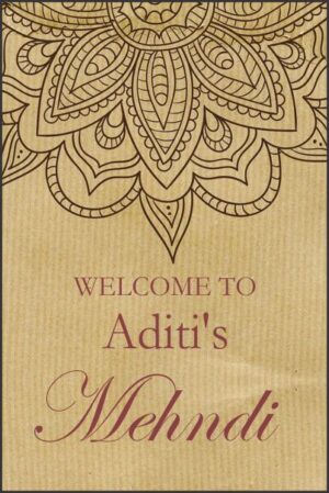 Mehndi Function Welcome Board