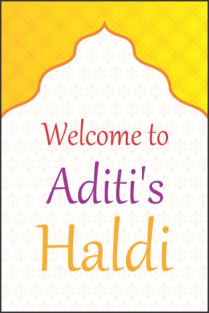 Elegant Haldi Welcome Board