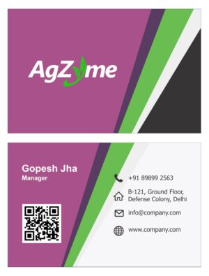 Premium Purple Green Modern Visiting Card