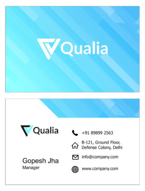 Clean Blue Gradient Business Visiting Card