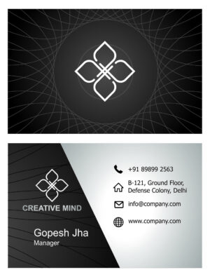 Elegant Dark Business Visiting Card
